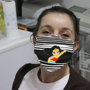 Wonder Woman Striped Cloth Face Mask