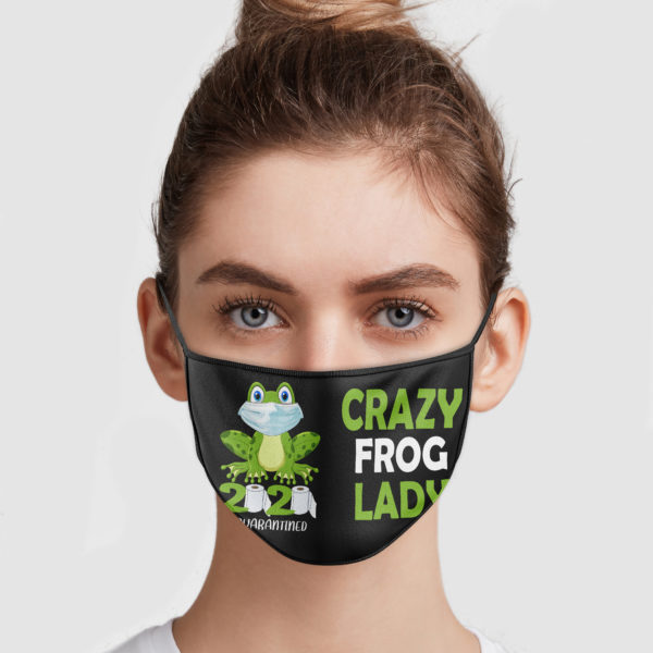 Crazy Frog Lady 2020 Quarantined Face Mask
