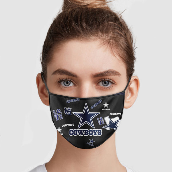 Dallas Cowboys Love Face Mask