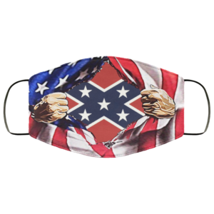 American Flag Blood Inside Me Confederate Flag Face Mask