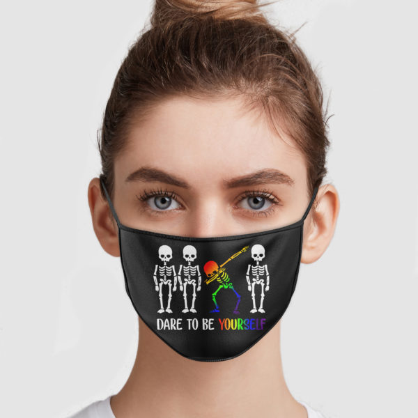 Skeleton Dabbing – Dare To Be Yourself Face Mask