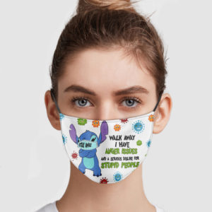 Stitch – Walk Away I Have Anger Issues And A Serious Dislike For Stupid People Face Mask