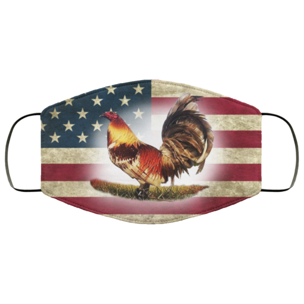 Chicken America Flag Face Mask