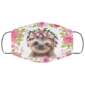 Sloth Flower Face Mask