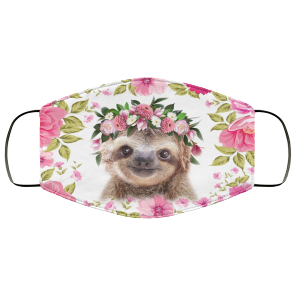 Sloth Flower Face Mask