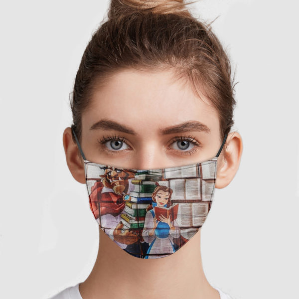 Beauty And The Beast Reading Book Face Mask