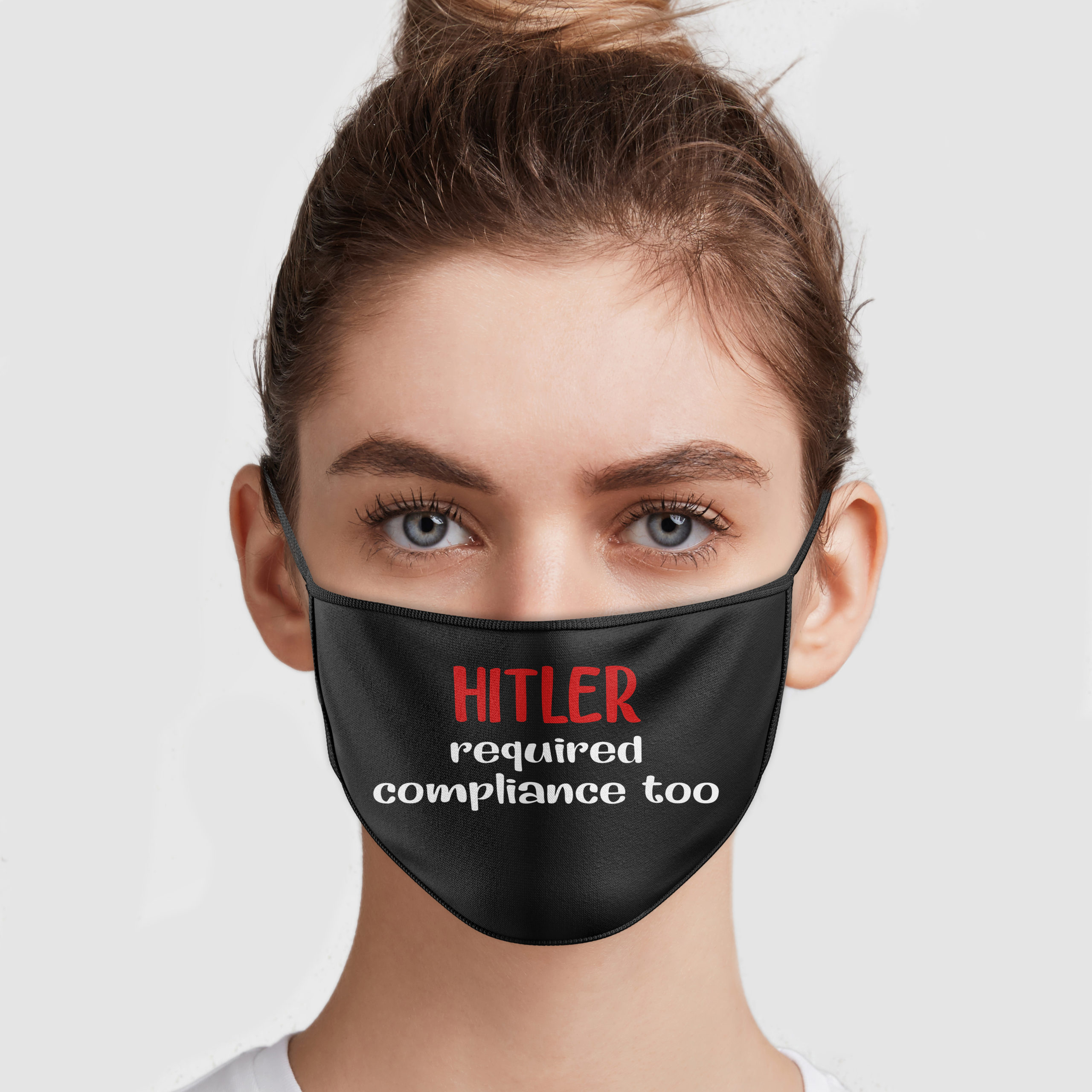 Ambassadeur Schouderophalend Mannelijkheid Hitler Required Compliance Too Face Mask | Allbluetees.com