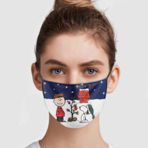 Snoopy And Charlie Brown Christmas Face Mask
