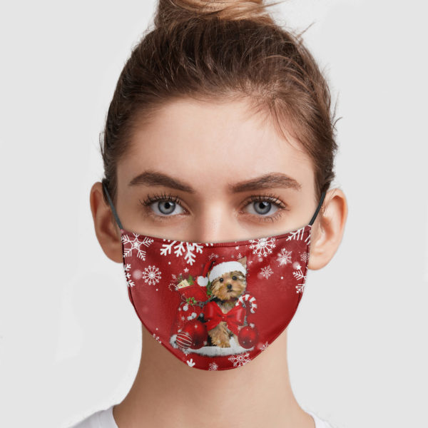 Yorkshire Terrier Christmas Face Mask