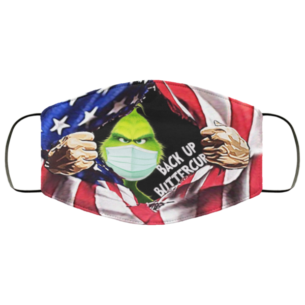 Grinch Inside America Flag – Back Up Buttercup Face Mask