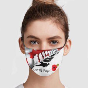Canada Let We Forget Face Mask