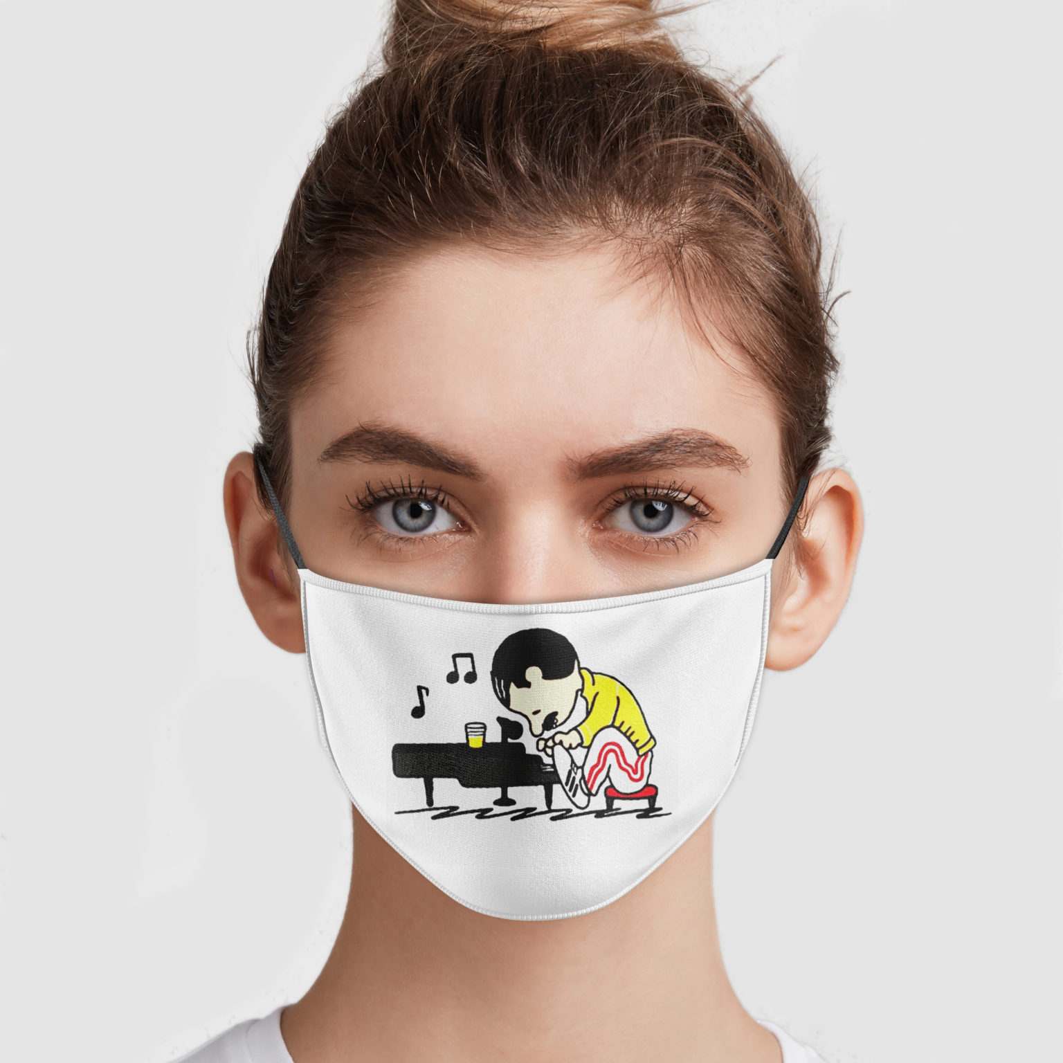 Freddie Mercury Piano Face Mask | Allbluetees.com
