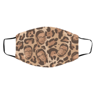 Ruth Bader Ginsburg Leopard Face Mask