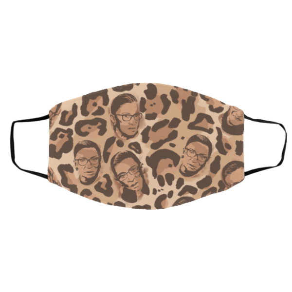 Ruth Bader Ginsburg Leopard Face Mask