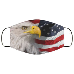 North American Bald Eagle Flag Face Mask