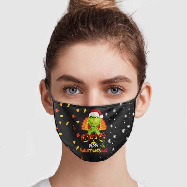Grinch – Happy HalloThanksMas Face Mask