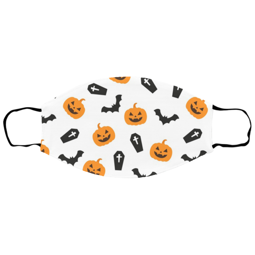 Halloween Disposable Pumpkins And Bats Face Mask | Allbluetees.com