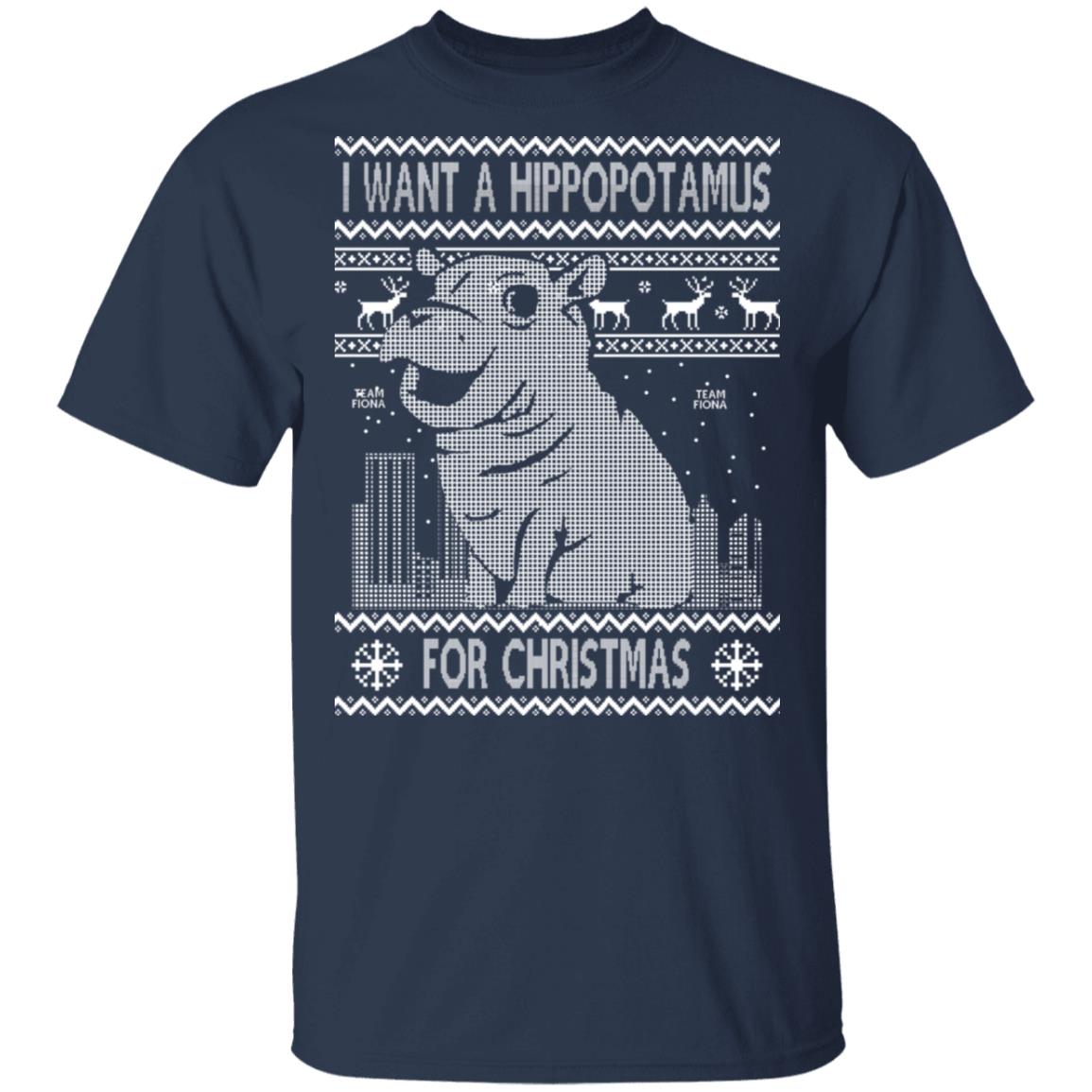 I Want A Hippopotamus For Christmas Sweater - Allbluetees - Online T ...