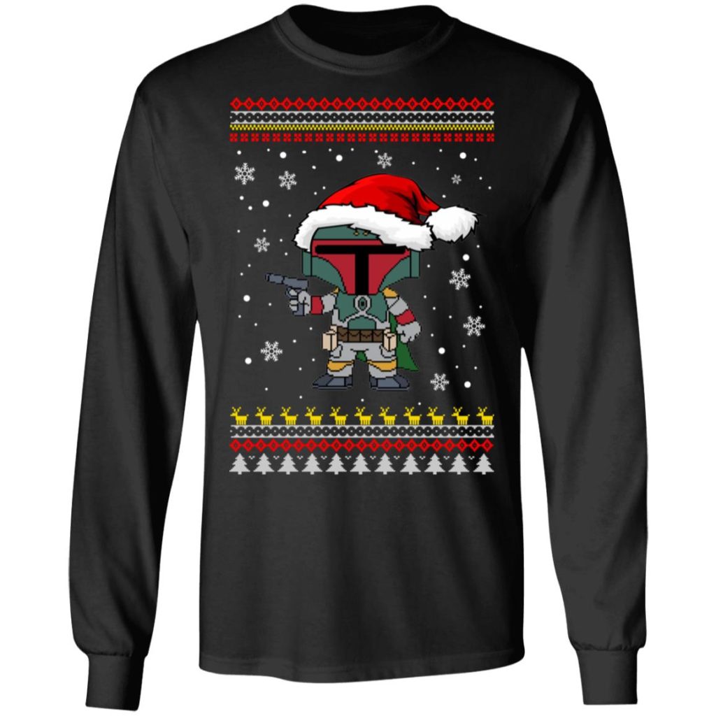 Boba Fett Christmas Ugly Sweater - Allbluetees - Online T-Shirt Store ...
