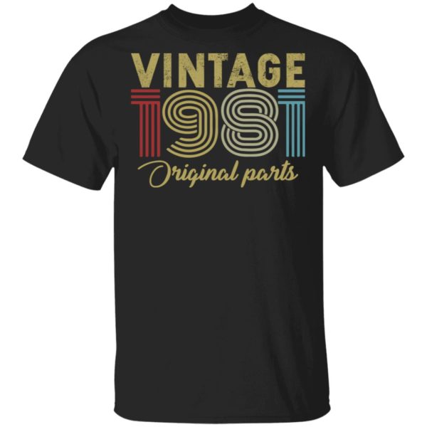 Vintage 1981 Original Parts 40th Birthday Shirt | Allbluetees.com