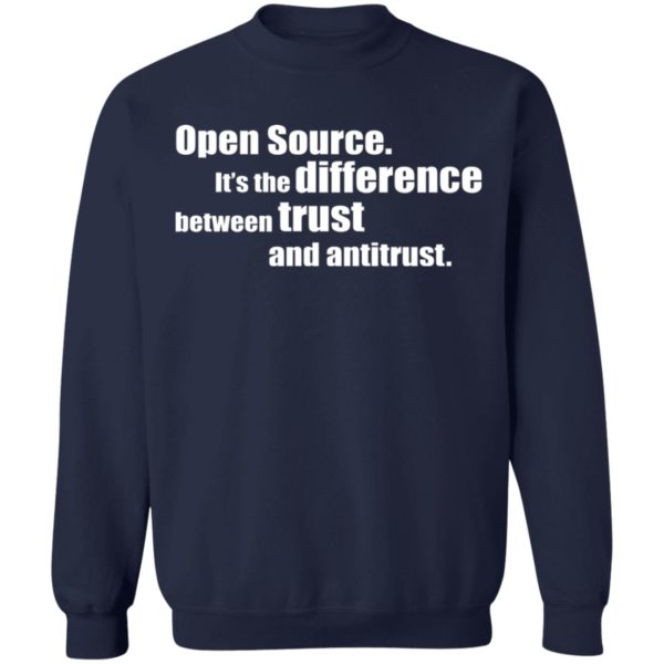 Open Source It’s The Difference Between Trust And Antitrust Shirt