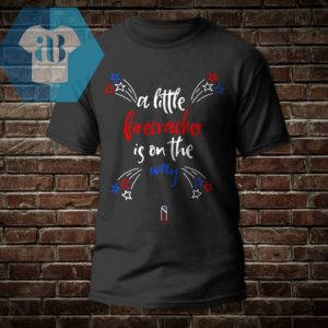 A Little Firecracker Is On The Way - 4th Of July Shirt
