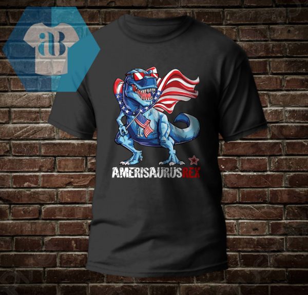 Dinosaur 4th of July AmerisaurusRex Shirt
