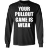Your Pullout Game Is Weak Shirt