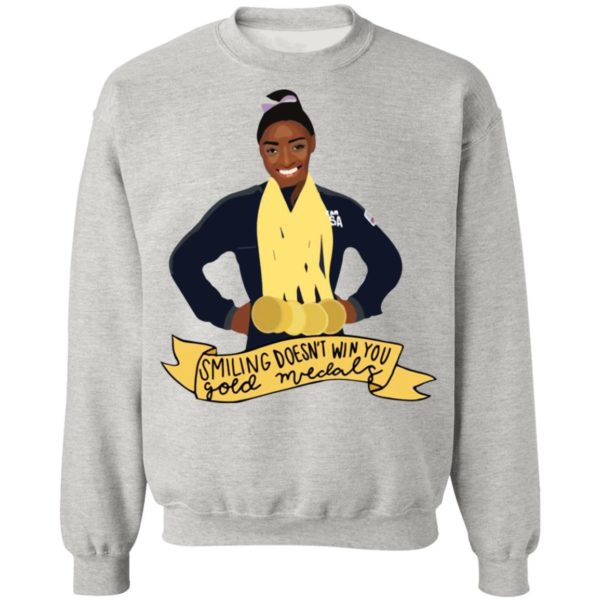 Simone Biles Smiling Doesn’t Win You Gold Medals Waterproof Shirt