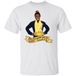 Simone Biles Smiling Doesn’t Win You Gold Medals Waterproof Shirt
