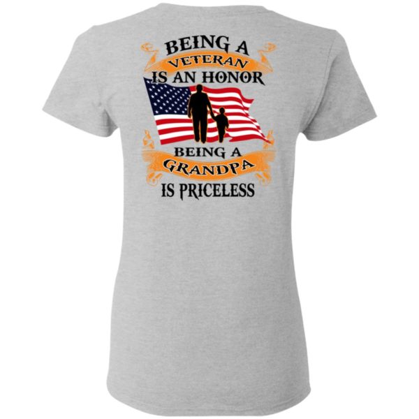Being A Veteran Is An Honor Being A Grandpa Is Priceless Shirt