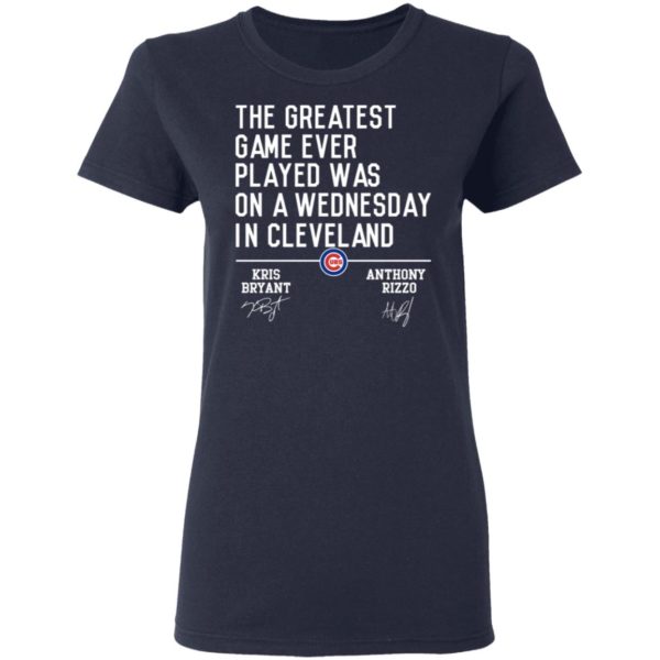 The Greatest Game Ever Played Was On A Wednesday In Cleveland Shirt