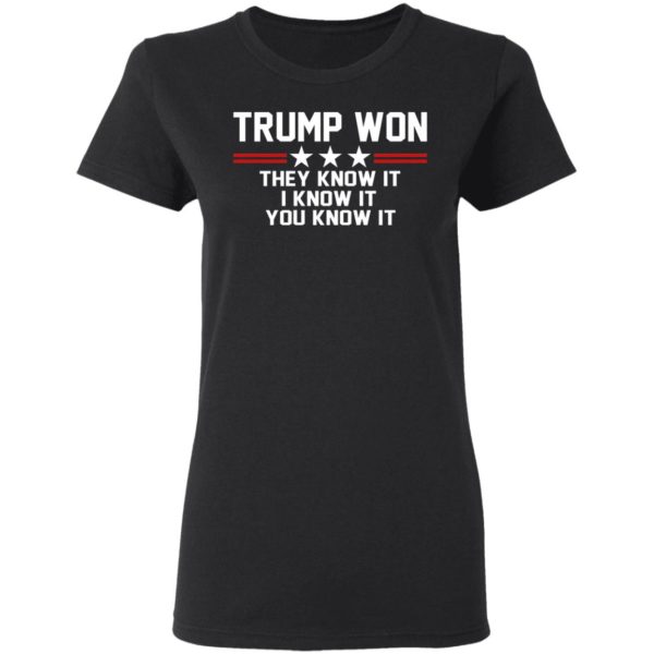 Trump Won – They Know It – I Know It – You Know It Shirt