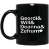 Star Trek Geordi And Will And Deanna And Zefram Mugs