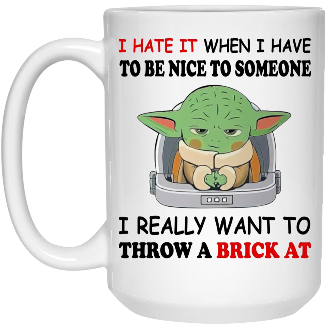 Baby Yoda I Need A Job That Isn't Too Jobby Meme White Mug