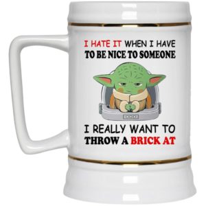 I Fully Intend To Haunt People When I Die I Have A List Funny Baby Yoda  Ceramic Coffee Mug