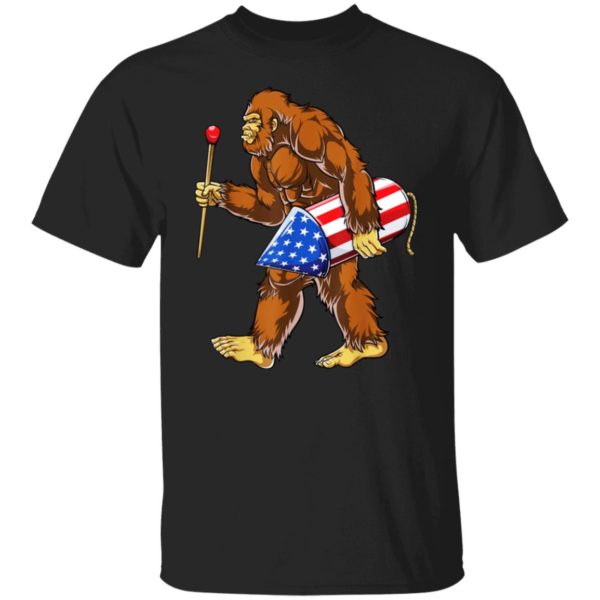 Bigfoot Fireworks 4th Of July Shirt