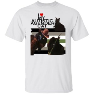 I Love My Autistic Agender Cat Shirt