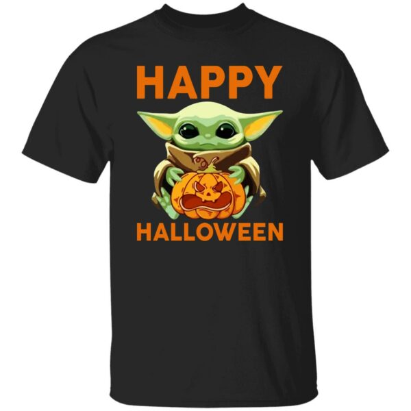 Baby Yoda Pumpkin Happy Halloween Shirt