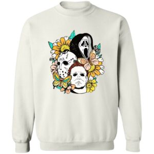 Jason Voorhees Michael Myers Ghostface Flower Halloween Shirt