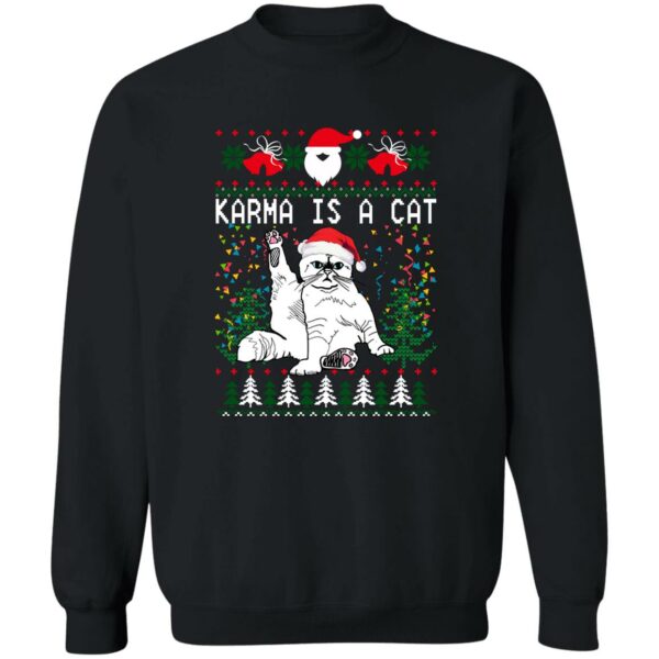 Karma Is A Cat Christmas Sweater