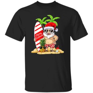 Santa Surf Christmas Shirt