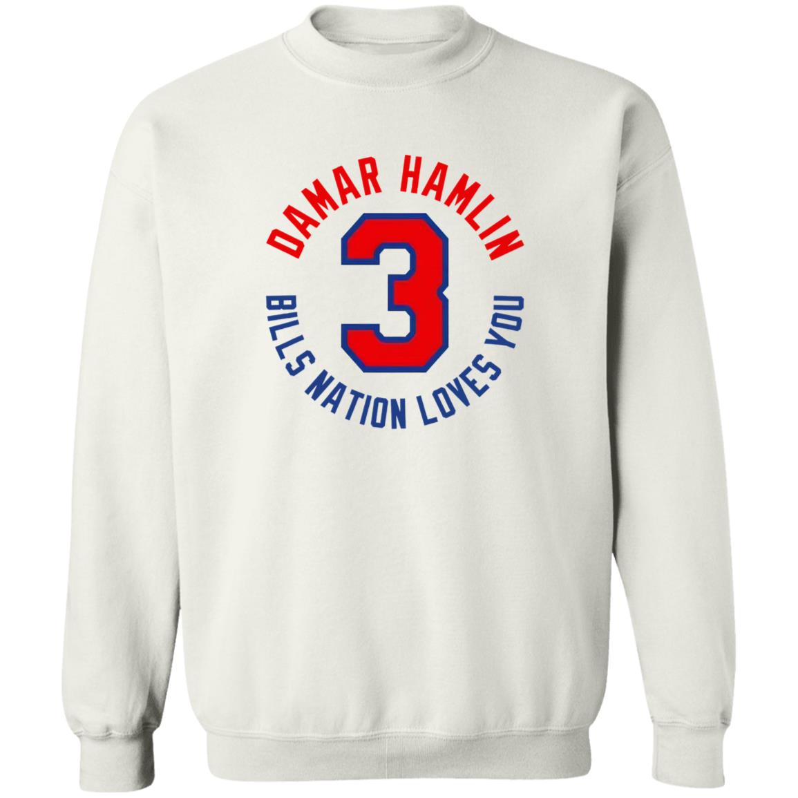 Damar Hamlin 3 Bills Nation Loves You Sweatshirt