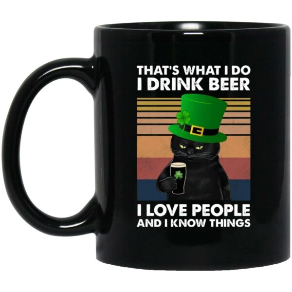 Black Cat St Patrick’s Day – That’s What I Do I Drink Beer Mugs