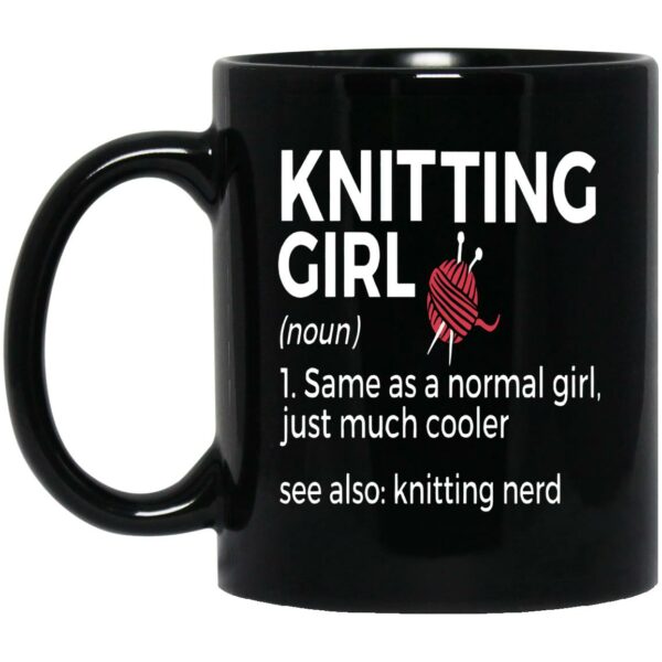 Knitting Girl Same As A Normal Girl Mugs