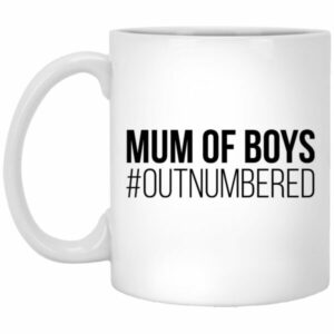 Mum Of Boys #Outnumbered Mugs