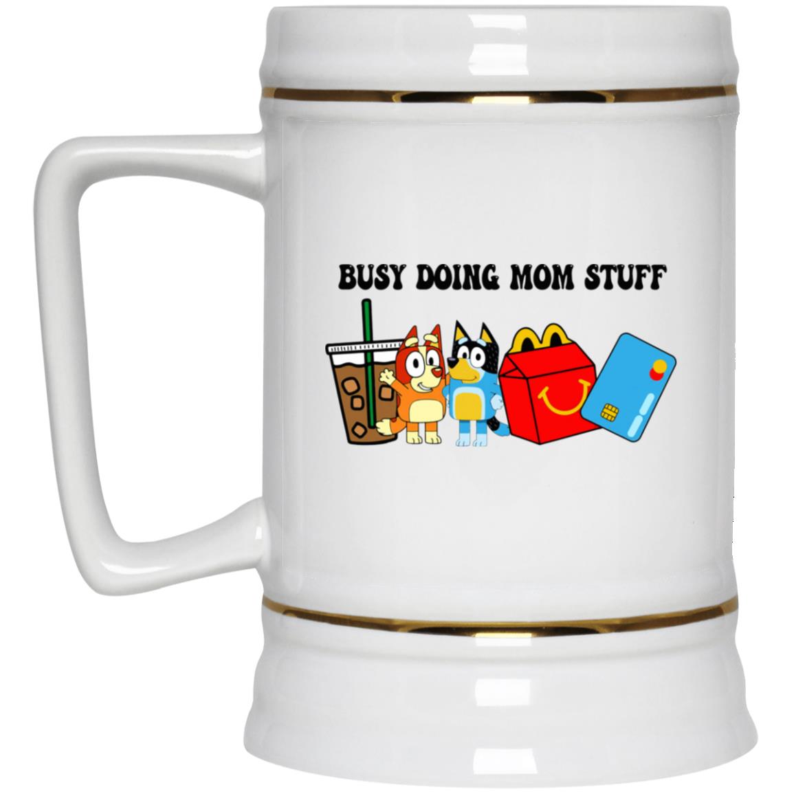 Bluey Family Bluey Mum Cartoon Hot Topic Coffee Mug - Corkyshirt