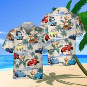 Cars Hawaiian Shirt Lightning Mcqueen Doc Hudson Summer
