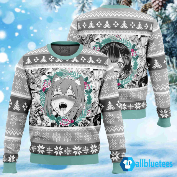 Ahegao Christmas Sweater