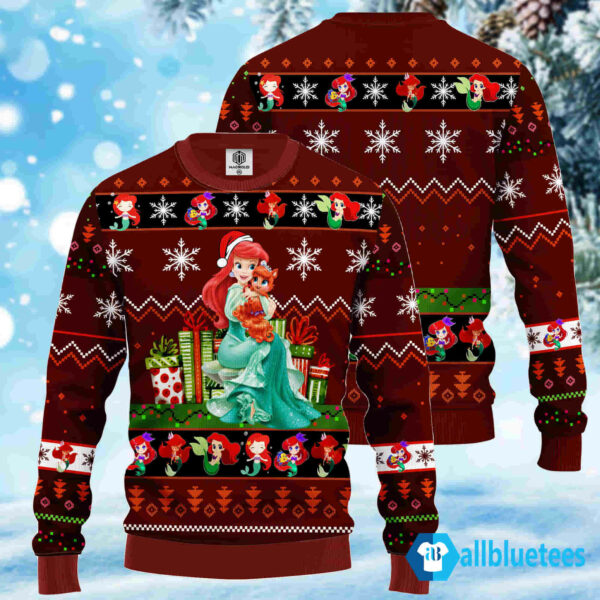 Ariel Mermaid Ugly Christmas Sweater